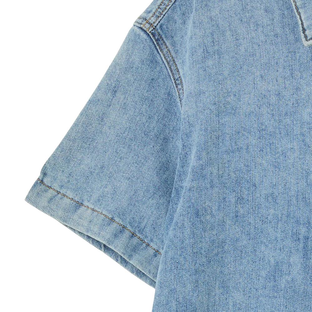 LAP Shirt-Style Flare Mini Denim Dress As2Do560