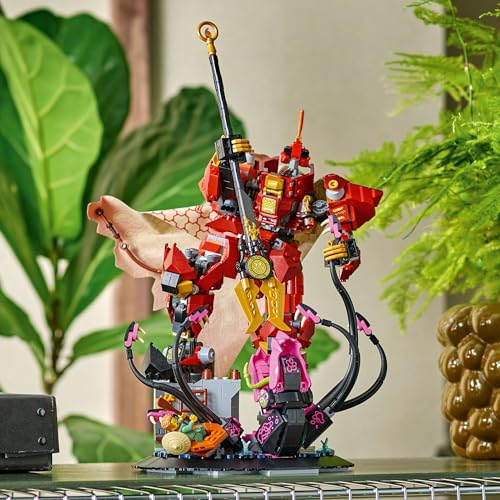 LEGO Ninjago Fire Knight Mech Toy - Birthday Present - Building Blocks - Boys and Girls - Ages 14, 15, 16 - Middle School Students - Competitive Robot
