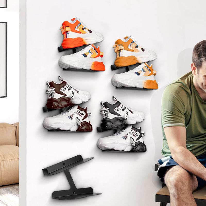 

Floating Shoe Display Rack: Wall-Mounted Stand for Men s & Women s Sports Shoes, Ideal for Collectors and Exhibitions. Two-piece Set чёрный
