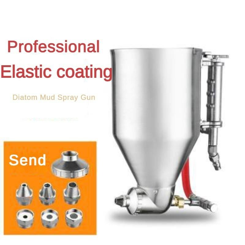 Exterior Wall Real Stone Paint Spray Gun Diatom Mud Stainless Steel Integrated Molding Pot Architectural Paint Latex Paint Spray Gun 21 * 25.5 * 14cm