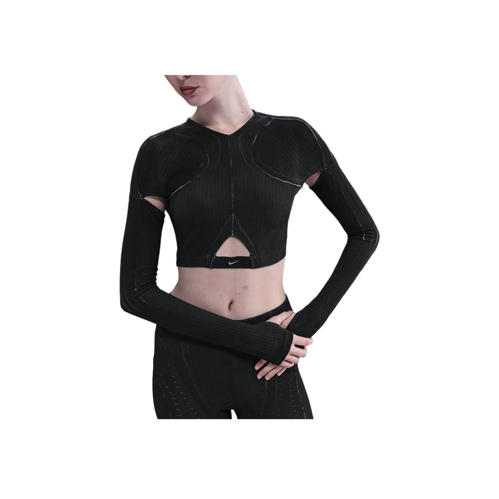 Nike X Knwls Ghost Top Pullover V-Neck Striped Long Sleeve T-Shirt Women tops IB0265-010