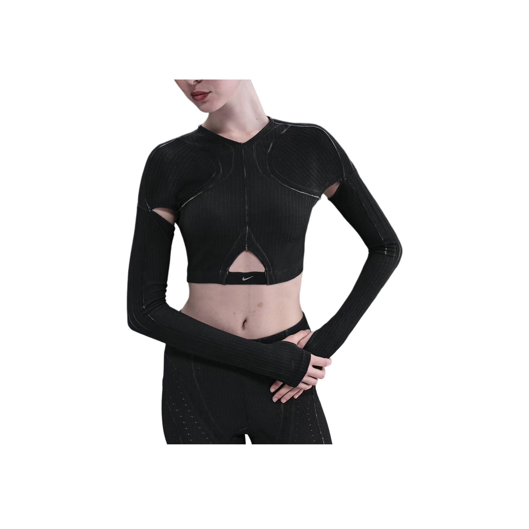 

Nike X Knwls Свитер с принтом Ghost Top, V-образный вырез, в полоску, с длинным рукавом, женские топы IB0265-010 M