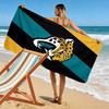 Jacksonville Jaguars Print Beach Towel, Large Soft Quick Dry Towel for Beach Camping Swimming
