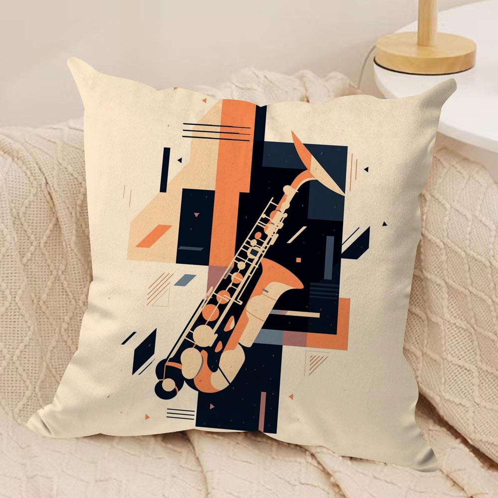 Bauhaus Modern Style Cushion Cover Silky Short Plush Double-Sided Printed Pillow Case for Sofa All Seasons Home Decor Gift