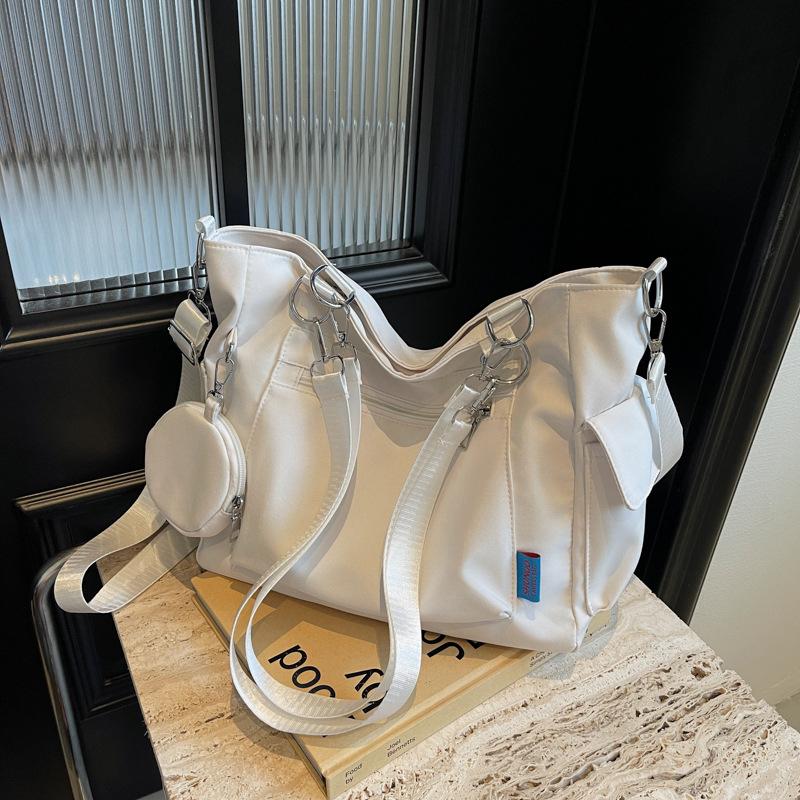 

Korean version of casual large-capacity underarm bag women s backpack 2025 new simple tote bag versatile messenger class bag покинуть белый