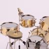 1:6 Mini Drum Set, Dollhouse Ornament Miniature Instrument Model for Bedroom Ornaments