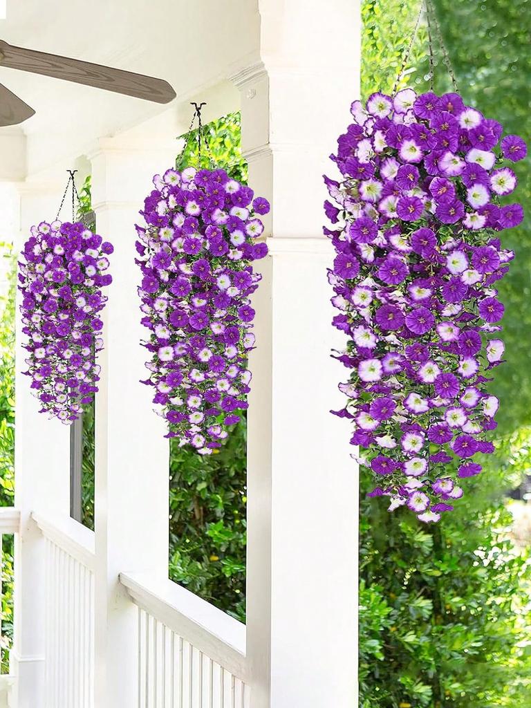 1/2/4pcs Artificial Eucalyptus Silk Flower Vine, UV-Resistant Greenery For Outdoor Hanging, Suitable For Anniversary, Graduation, Wedding
