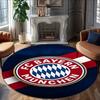 1pc B-Bayern Munich  Carpet, Round Rug, Comfortable, Suitable for Entryways, Living Rooms, Office, And Bedrooms, Christmas Decoration