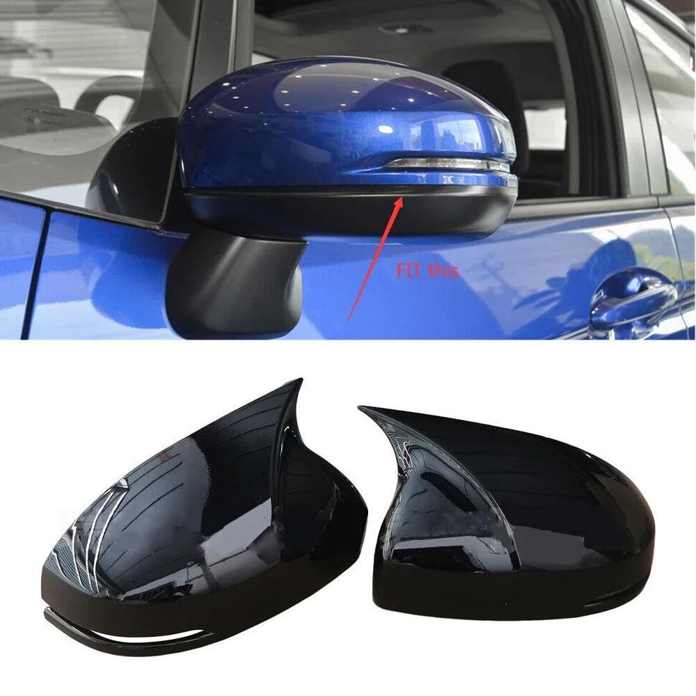 For Honda Fit Jazz Shuttle City 2014-2018 ABS Rearview Side Mirror Cover Wing Cap Exterior Door Housing Trim Adhesive Sticker