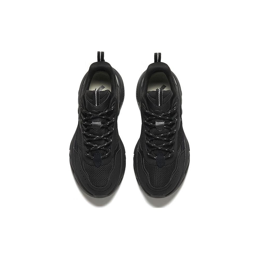 Anta Starry Mesh Trendy Casual Shock Absorbing Breathable Low Top Dad Shoes Women sneaker Black 922348837-6