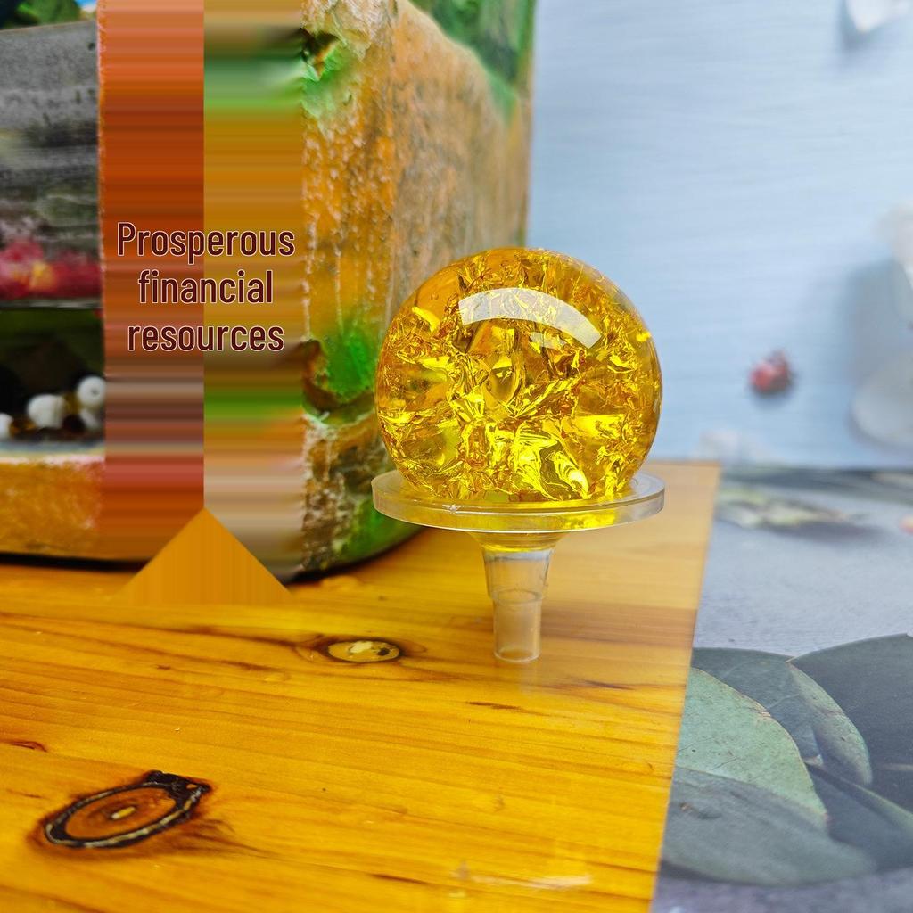 5CM Boyalı Buz Çatlaklı Küre Su Özelliği Bonsai Akvaryum Dekorasyonu