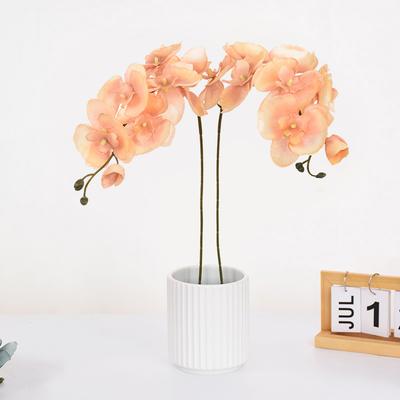 Künstliche Schmetterlingsorchideenblüten zur Heim-, Zimmer-, Gartendekoration, DIY-Hochzeitsstrauß, Echte Haptik, Seiden-Phalaenopsis, Kunstpflanze