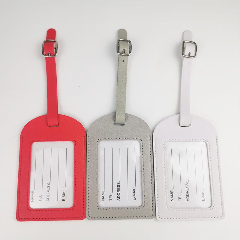 Multicolor Leather Airplane Boarding Pass Suitcase Tag