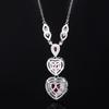 Jewelry Copper Plated Real Gold Simulation Color Treasure Premium Heart Necklace Women'S 8 * 8-10 * 10