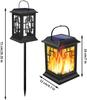 Solar Lights Outdoor Garden Solar Lantern with Realistic Flickering Flame Waterproof Ornaments Patio Pathway Table Gifts