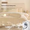 2025 New Winter Faux Rabbit Fur & Milk Velvet Flannel Bedding Set: Thickened, Warm, 4-Piece, Includes Fitted Sheet