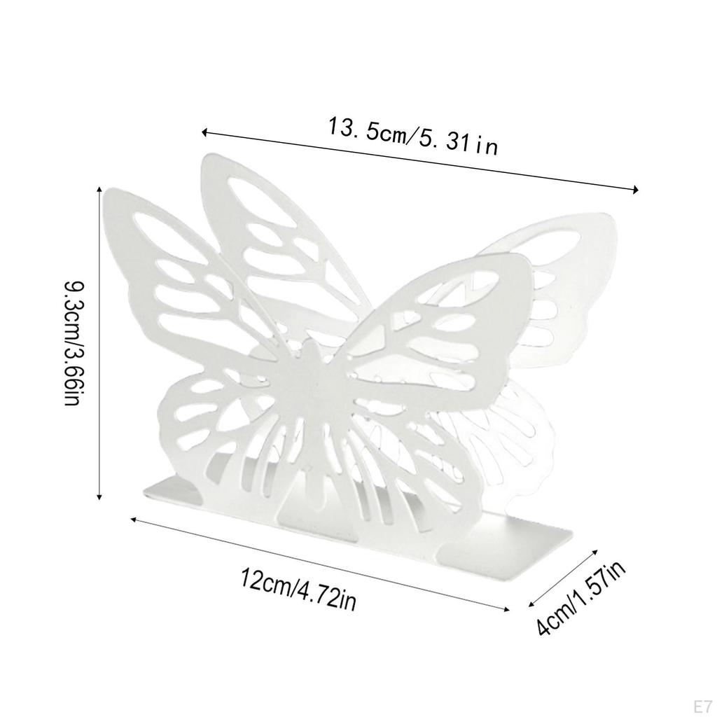 Butterfly Napkin Holder Countertop Organizer Compact Versatile Metal Tissue Dispenser for Cafe Home
