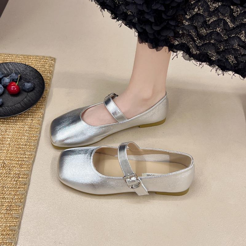 Retro Mary Jane shoes women's skirts spring and summer new one-word buckle gentle wind women's shoes soft soles are not tired
