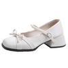Beige Retro Lichtmaul Mary Jane Einzelne Schuhe Damen Sommer 2025 Neu Vielseitiger Rock Dicker Absatz Coole Einzelne Schuhe