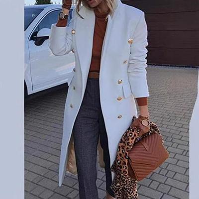 Damen Wollmantel Mittellang mit Mehrfachknöpfen - Herbst/Winter Kollektion 2021