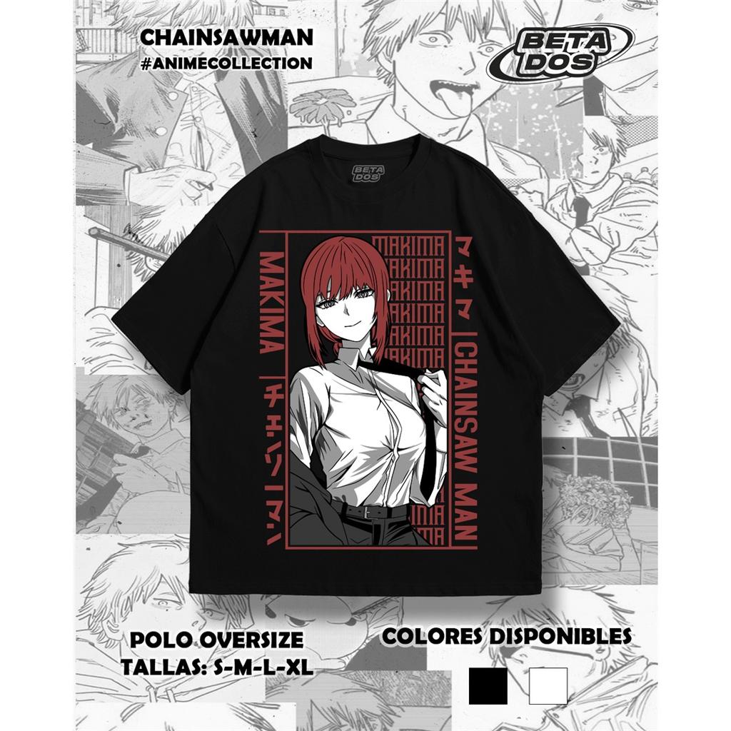 Chainsaw Man Makima Graphic T-Shirt Men Women Japanese Anime Manga Oversized Y2k Streetwear Short Sleeve Manga TShirt Streetwear Female Male Clothing