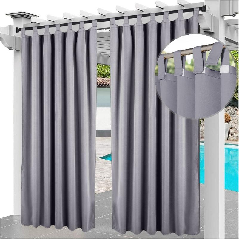 1Panel Outdoor Waterproof High Blackout Curtain, Modern High-precision Curtains for Balcony, Terrace, Pavilion, Outdoor Curtains