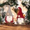 LED Luminous Wooden Faceless Old Man Christmas Ornaments for Hotel Window Displays