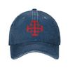 Individuelle Jerusalem Königreich Kreuz Baseballkappe Verstellbar Unisex Baumwolle Tempelritter Kreuzzüge Papa Hut Perforierte Unisex Snapback Kappen