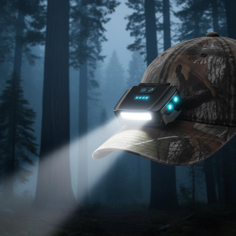Intelligent Charging Induction Headlamp Fishing Hat Clip Light Outdoor Red Light Headlamp Charging Portable Hat Clip Light