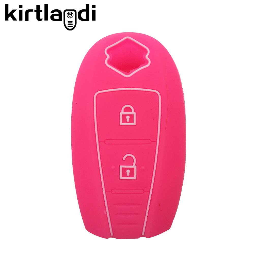 Silicone Key Cover Remote Car Key Case for SUZUKI Grand Vitara 2021 Swift Sport SX4 S-CORSS 2 Button Car Accesories Holder