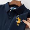 STORN Luxe Borduur Heren Poloshirt Zomer Dun Ademend 100% Katoen Zwart Marineblauw Kraag Korte Mouwen Tops Merk Kleding