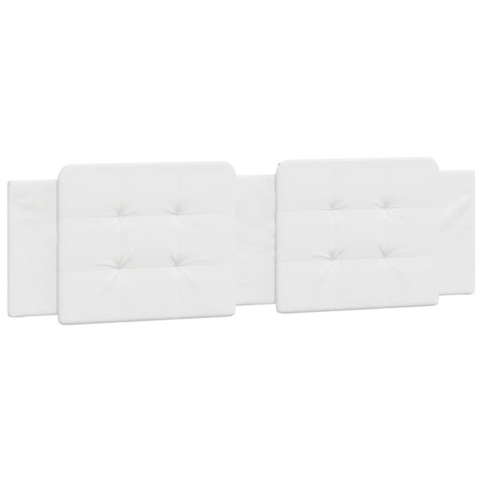 VidaXL Coussin de Tête de Lit, Oreiller Rembourré de Tête de Lit, Accessoire de Lit de Chambre à Coucher Intérieur, Blanc 374874