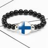287 Länder Nationalflagge Druckknopf Elastisches Band Perlen Länderflagge Unabhängigkeitstag Perlen Schmuck Perlenarmband