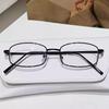 Y2K Harajuku Retro Small Square Frame Glasses for Women Metal Eyeglasses Clear Reading Spectacle Blue Light Blocking Eyewear