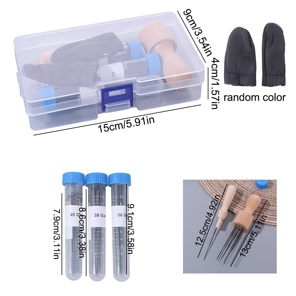34Pcs/Set Wooden Handle Felting Needles with Bottle Creative Wool Felting Needles Kit  for Beginners