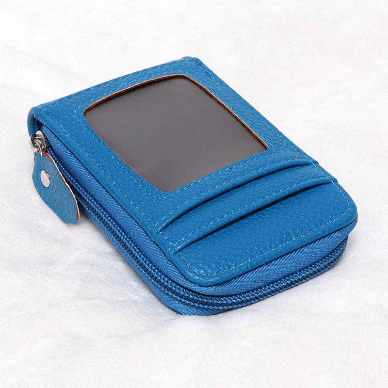 Multi-Color Anti-Theft Zipper Card Holder Wallet