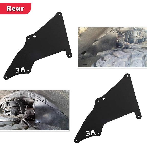 Splash Guard Fender Liner Shields With Clips Compatible With 2003- Toyota 4 Runner 2007-2014 FJ Cruiser 2010-2018 Lexus GX460 2003-2009 Lexus GX470-