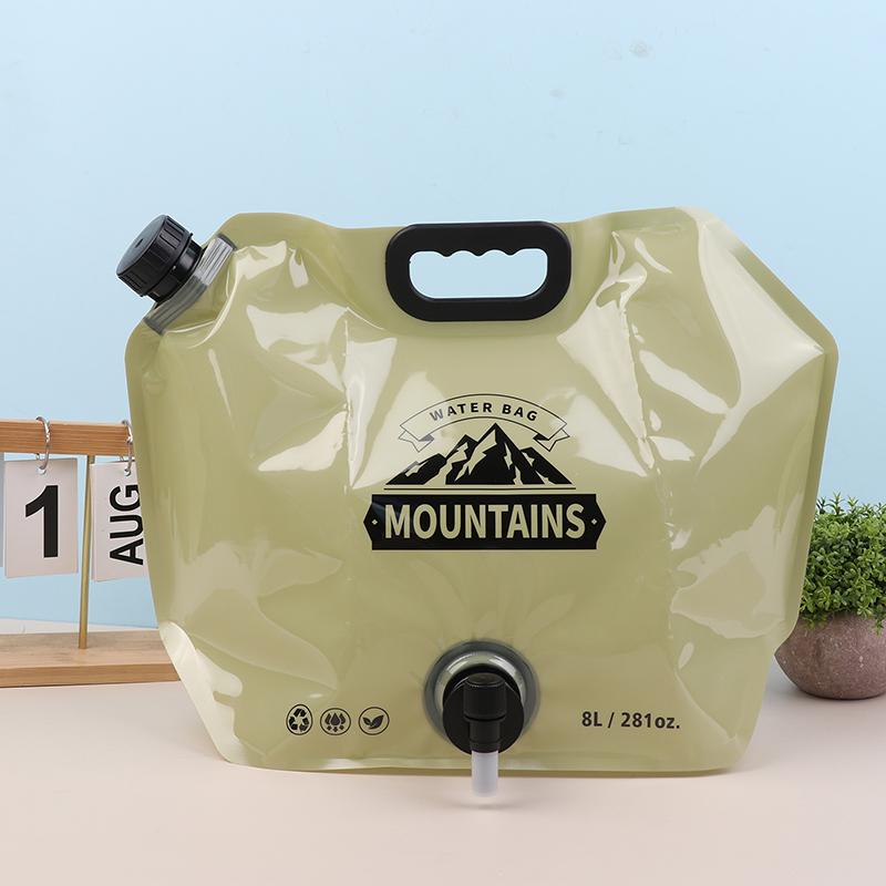 

8 л Портативный мешок для воды Складное ведро Контейнер для воды Кувшин Бутылка с краном Для путешествий на открытом воздухе Кемпинг С ручкой Мягкий мешок для воды