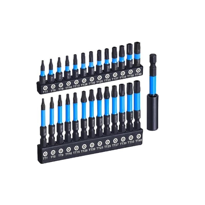 Professionelles 27-teiliges Antirutsch-Sechskant-Bit-Set Schlagbohrschrauber-Bit Magnetischer Schraubendreher-Bit Heimwerker