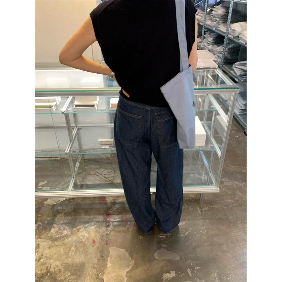 

2025 Summer Korean Designer Lightweight Cool Denim Pants Medium