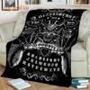 Gothic Ouija Tarot Čarodějnictví Horor Lebka Deka, Flanelová deka pro Halloween Ložnice Pohovka Pohovka Piknik Turistický obal Dárek