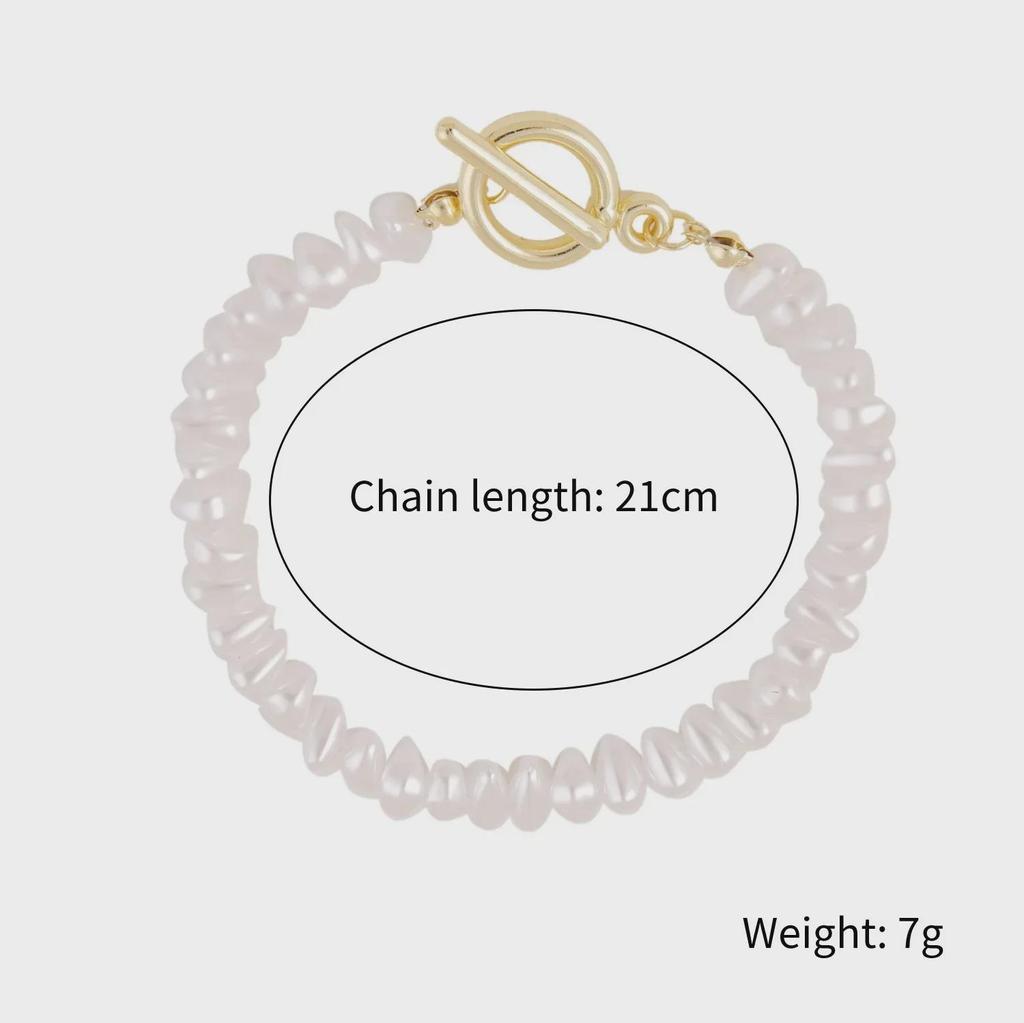 European & American Multi-Layer Baroque Pearl Bracelet Set - Retro Design for Mother's Day