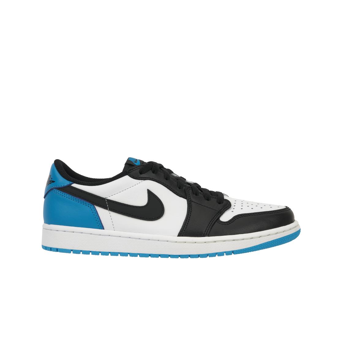 Jordan Men's White/Dark/Blue Air 1 Retro Low Og Unc Unisex Sneakers -Powder- Black Cz0790-104 Cm