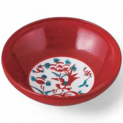 Маленькая чаша Takumifu Arita Ware, чашка для саке Banreki с изображением цветка и птицы в красной обертке, маленькая порция, сделано в Японии