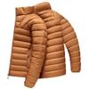 Mens Lightweight Winter Down Jacket Slim Fit Stand Collar Zip-Up Warm Outdoor Coat
