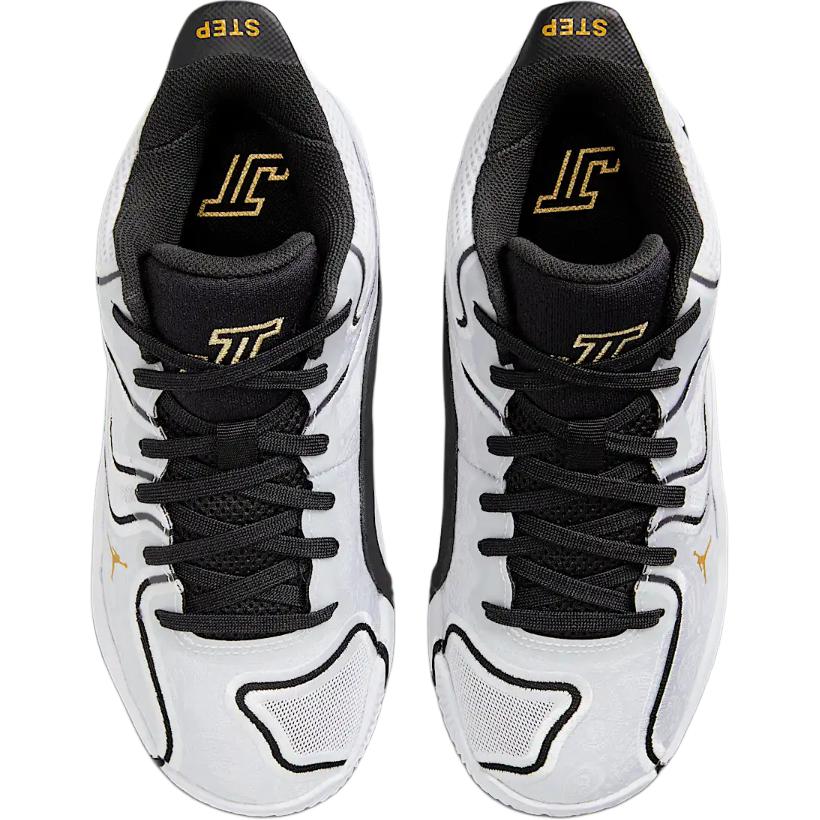 Air Jordan Tatum 3 GS Tunnel Walk Dětské tenisky Bílá Černá Metalická-Zlatá IB8151-100