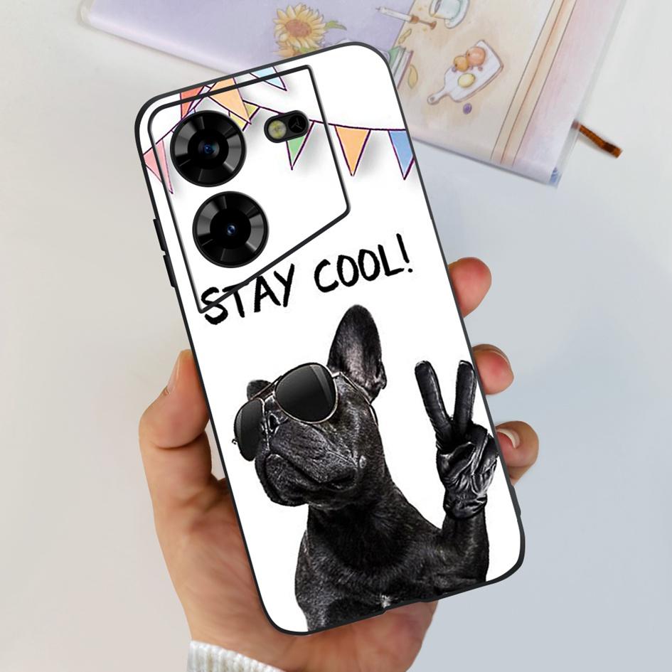 For Tecno Pova 5 2023 Case LH7n Fashion Butterly Flower Soft Silicone Phone Back Cover For Tecno Pova 5 4G Funda on Pova5 Bumper