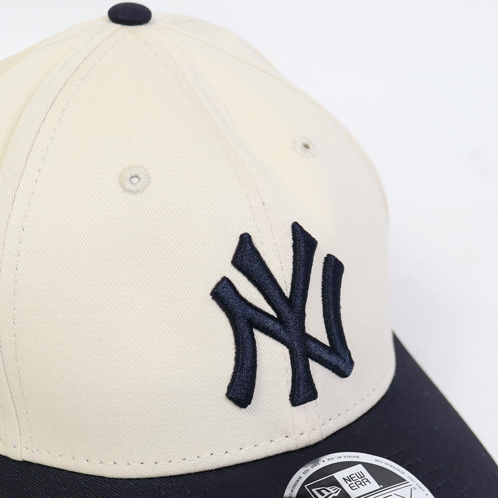 New Era 9FORTY Cap 940 MLB Embroidery Free Size NY Cream X Black M-CROWN