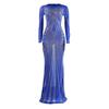 Elegant European & American Rhinestone Evening Gown
