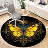 1pc Butterfly Ornament Chair Carpet for Office, Round Non Slip Durable Large Size Office Carpet, Suitable for Office